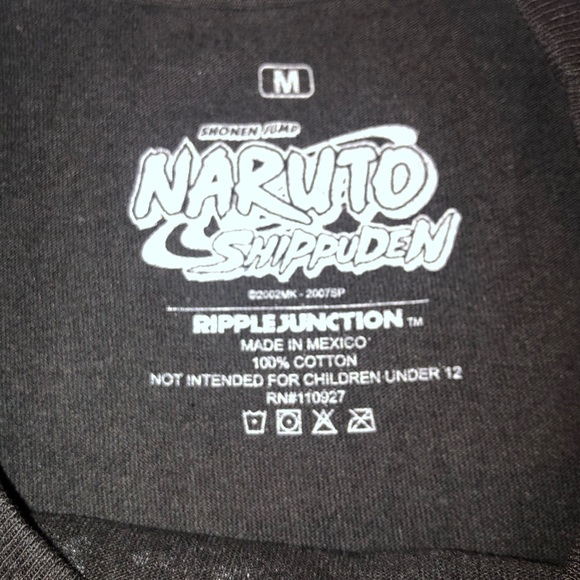 NWOT Men’s Naruto Shippuden Logo Graphic Shirt M - Picture 3 of 4